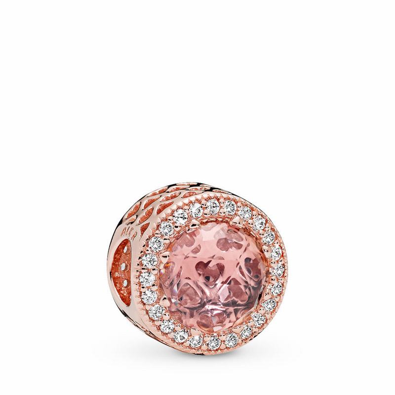 Pandora Rose™ Radiant Hearts Charm - Pandora Rose/Pink/Mixed Stones/Cubic Zirconia - Canada | PR8893